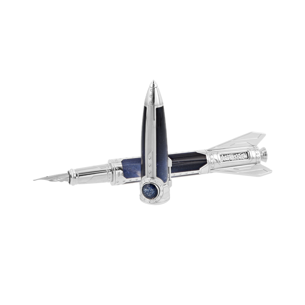 Перьевая ручка Space Odyssey 240768P Цвет Серебристый Отделка палладием и натуральным лаком | S.T. Dupont