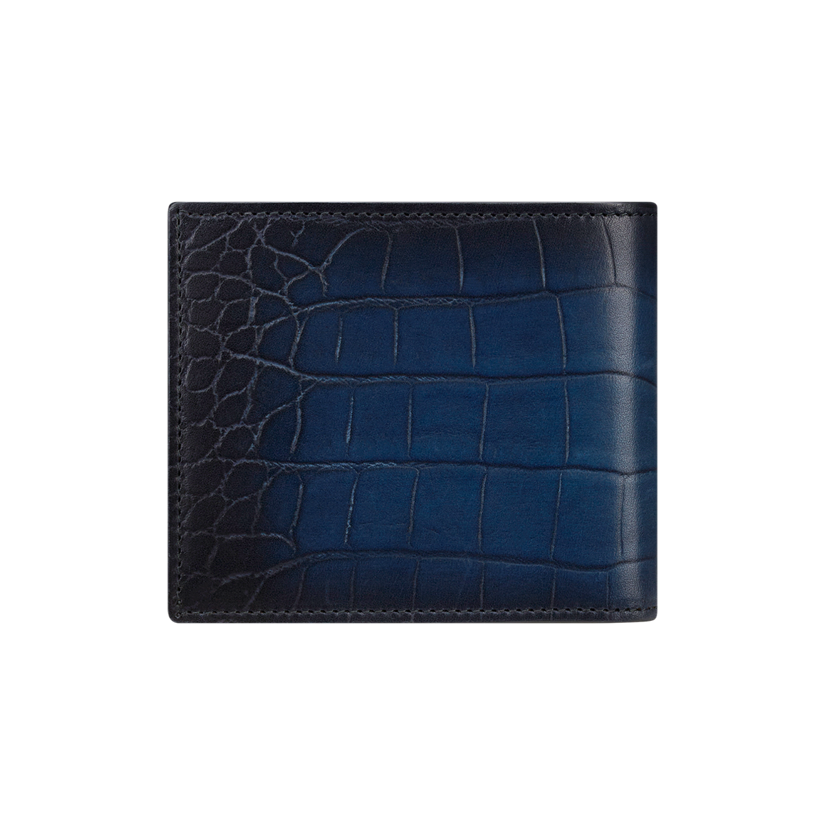 Бумажник Atelier 190377 Цвет Синий Патинированная кожа под крокодила, внутри гладкая кожа | S.T. Dupont