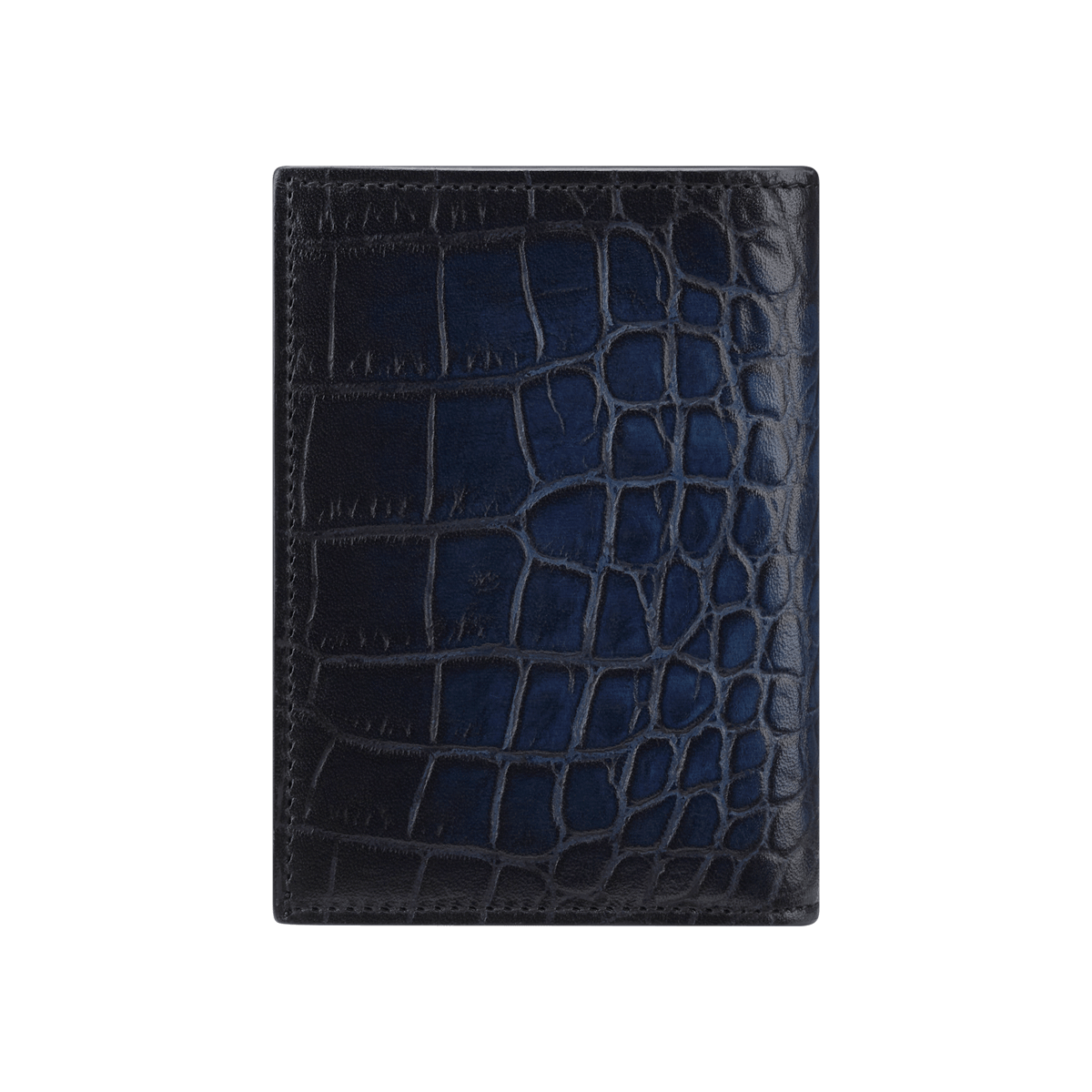 Бумажник Atelier 190378 Цвет Синий Патинированная кожа под крокодила, внутри гладкая кожа | S.T. Dupont