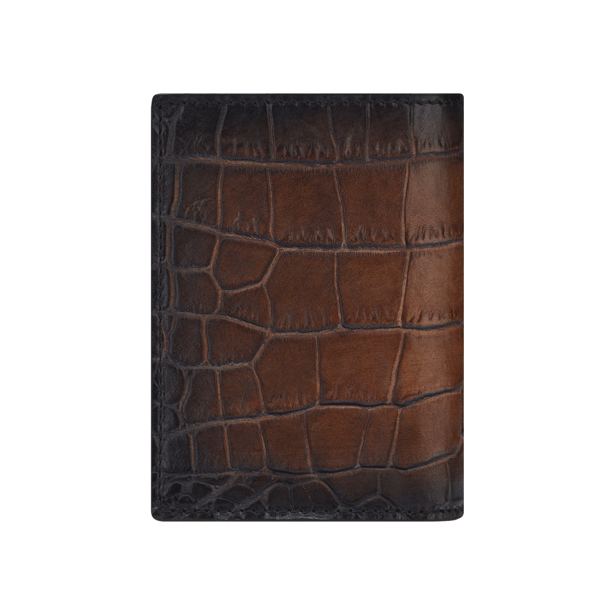 Бумажник Atelier 190478 Цвет Коричневый Патинированная кожа под крокодила, внутри гладкая кожа | S.T. Dupont