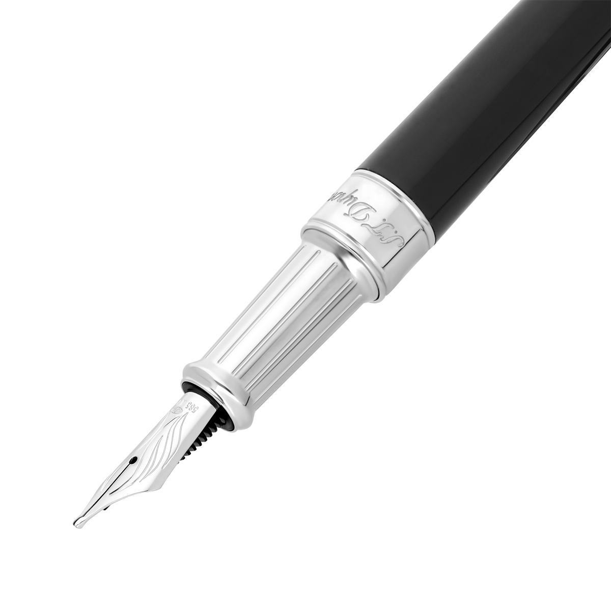Перьевая ручка Eternity Line D 420220M Цвет Чёрный Отделка палладием и натуральным лаком | S.T. Dupont