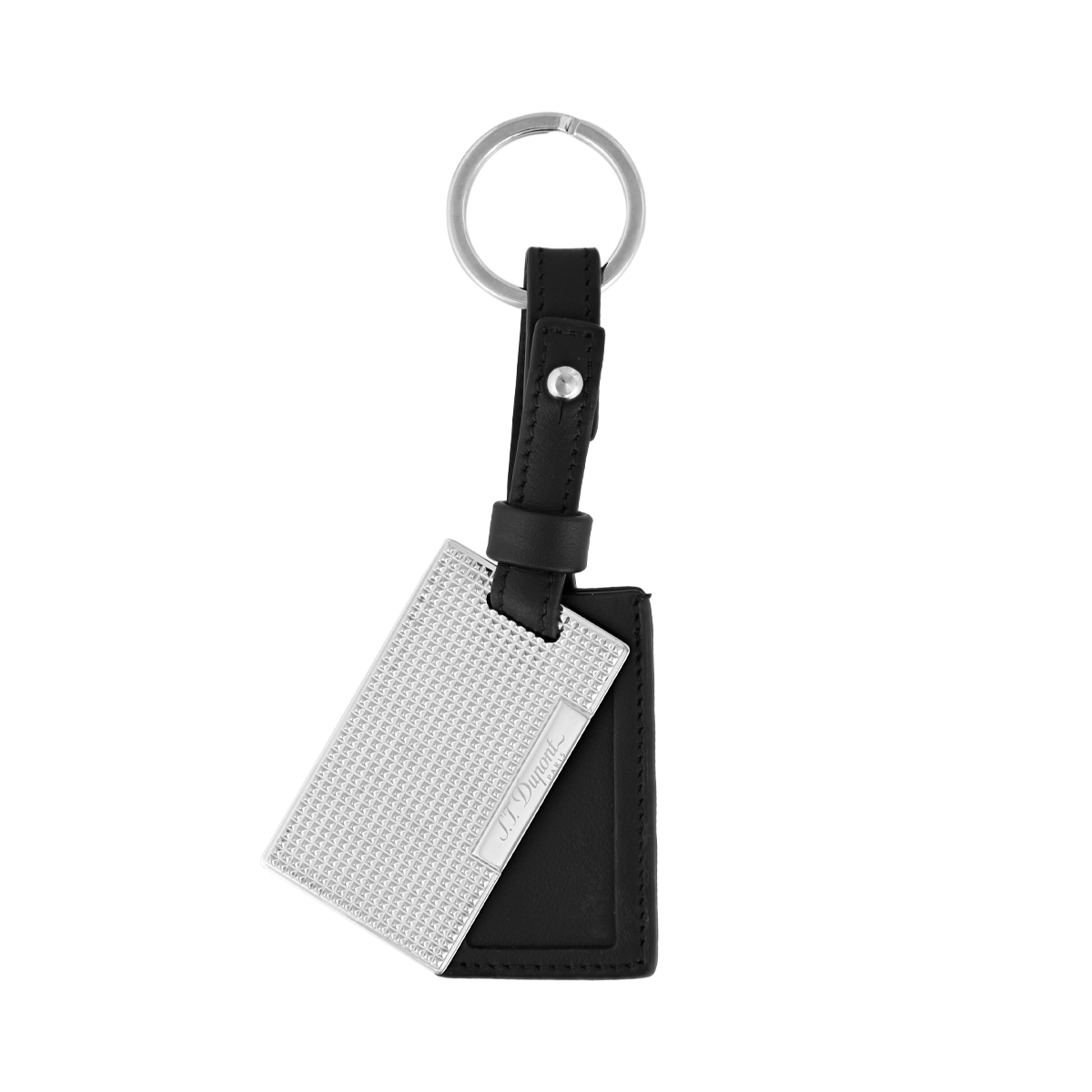 Брелок для ключей Firehead 161110 Цвет Чёрный Гладкая кожа с тиснением, покрытие палладием | S.T. Dupont